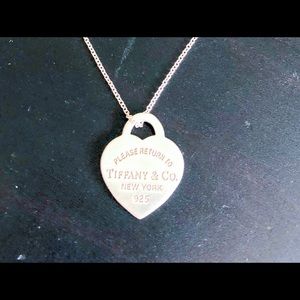 Tiffany & Co. heart pendant necklace and chain